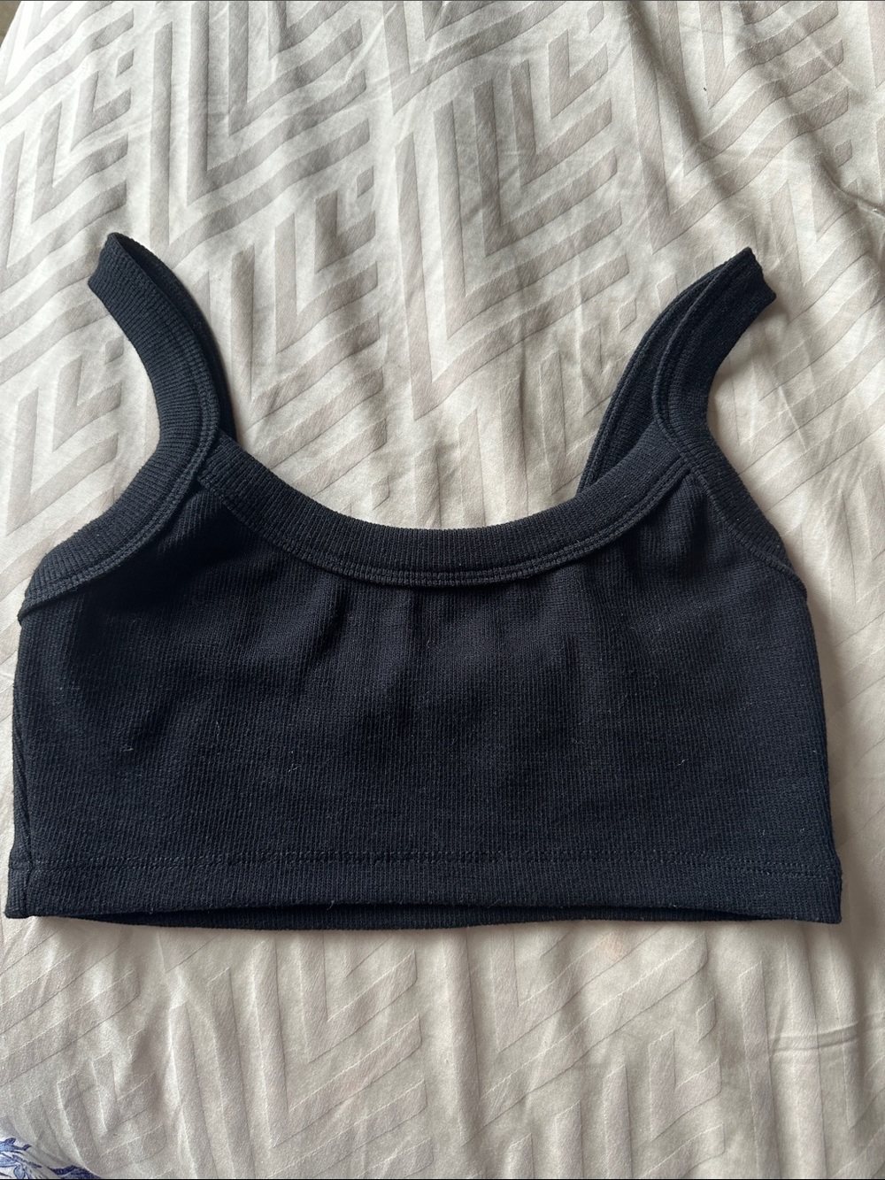 Signature8 Black Ribbed Tank Top